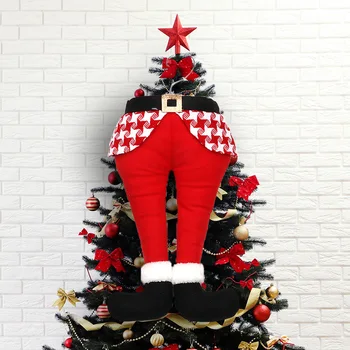 Рождественские украшения, Мультяшные трехмерные ножки эльфа, Большая подвеска, украшение для Рождественской елки, подвеска в форме вора 1