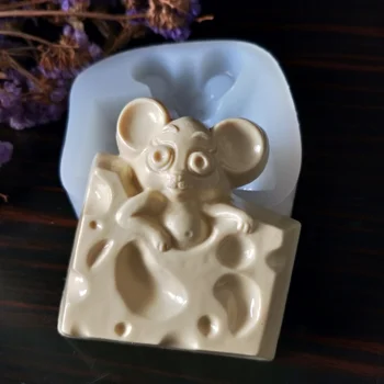 DW0161 PRZY 2020, Новогодняя форма для мыла, Силиконовая Мышь, Формы для мыла, Гипсовая Шоколадная свеча, форма для конфет, Крыса в формах из сырной глины и смолы