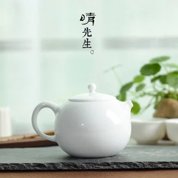 Ruyu Сладкий Белый Фарфор Из Яичной Скорлупы Xi Shi Pot Перевернутый Чайник Бытовой Большой Одиночный Чайник Цзиндэчжэнь Керамический Чайник Для Приготовления Чая 0