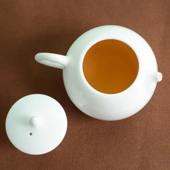Ruyu Сладкий Белый Фарфор Из Яичной Скорлупы Xi Shi Pot Перевернутый Чайник Бытовой Большой Одиночный Чайник Цзиндэчжэнь Керамический Чайник Для Приготовления Чая 2