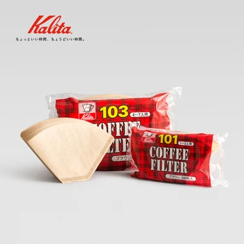 Веерообразный фильтр Kalita для специализированных кафе, американских кофеварок, бариста, небеленого дерева
