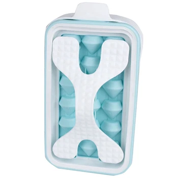 Форма для льда Ice Cube Ball Mold Портативная Бутылка Льдогенератора Может сделать 18 Кубиков Льда Ice Ball Bubble Curling Складной Лоток Для Льда