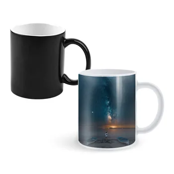 2023 Космический Млечный Путь Новейший Дизайн Креативные Керамические Кофейные Кружки Изменение Цвета Чашки Чая с Молоком ColorCup для Подарков на День Рождения 0