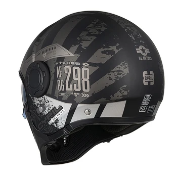 Новый мотоциклетный шлем в стиле ретро Может быть изменен Съемное лобовое стекло, защитные очки, маска, Дышащая защита от падения, Точка сертификации ECE 2