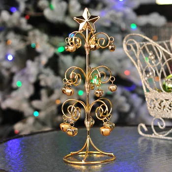 настольное украшение в виде мини-рождественской елки диаметром 30 см, золотой праздничный декор