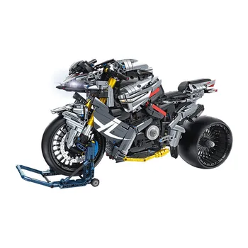 2023 Новый 1:5 2426 шт. Moc Идея Технический Мотоцикл Строительные Блоки Кирпичи Модель Сборки Игрушки для Мальчиков Подарочный Набор на День Рождения 0