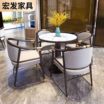 Новый китайский офис продаж, отдел переговоров, сочетание стола и стула, светлая роскошная мебель, вестибюль хостела и отеля