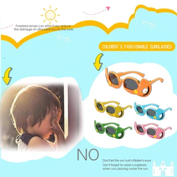 Новый мультяшный маленький динозавр, детские солнцезащитные очки, ультралегкие силиконовые студенческие поляризованные очки, Поляризованные очки, милые очки