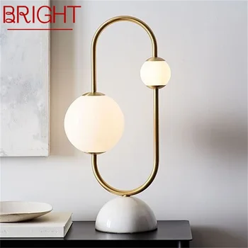 ЯРКАЯ скандинавская современная креативная настольная лампа с диммером, светодиодное настольное освещение для украшения дома, гостиной 0