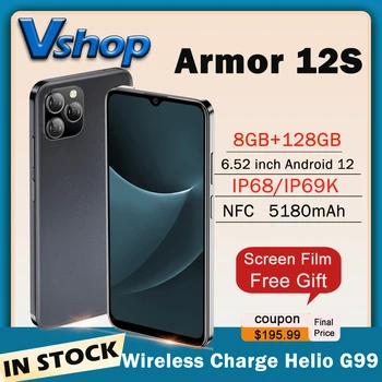 Ulefone Armor 12S Прочный Телефон 8 ГБ + 128 ГБ 6,52 