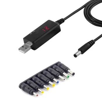 USB Повышающий Преобразователь Постоянного тока от 5 В до 9 В 12 В USB Повышающий Преобразователь Кабель + Соединитель Для Источника Питания/Зарядного Устройства/Преобразователя Мощности