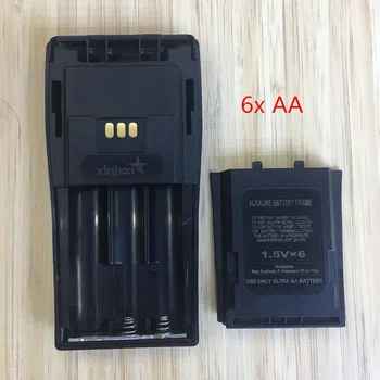 100X 6AA батарейный отсек коробка для Motorola DEP450 DP1400 PR400 CP140 CP040 CP200 EP450 CP180 GP3188 и т.д. wakie talkie с зажимом для ремня