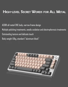 Механическая клавиатура AJAZZ AC081 с RGB подсветкой и переключателем Kailh с горячей заменой для ПК 1
