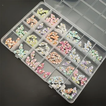 10шт 3D блестящих кристаллов смолы, подвески для дизайна ногтей, Резные цветочные стразы для ногтей, ювелирные изделия, принадлежности для маникюра DIY Kawaii