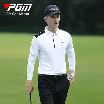PGM Новая одежда для гольфа Мужская футболка с длинным рукавом, влагоотводящая, ветрозащитная, теплая спортивная мужская одежда для гольфа