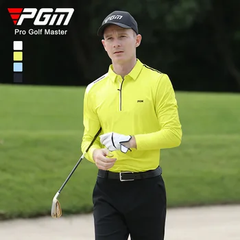 PGM Новая одежда для гольфа Мужская футболка с длинным рукавом, влагоотводящая, ветрозащитная, теплая спортивная мужская одежда для гольфа 1