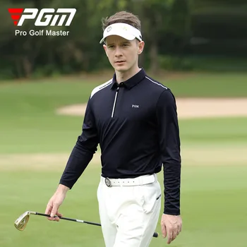 PGM Новая одежда для гольфа Мужская футболка с длинным рукавом, влагоотводящая, ветрозащитная, теплая спортивная мужская одежда для гольфа 2