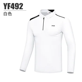 PGM Новая одежда для гольфа Мужская футболка с длинным рукавом, влагоотводящая, ветрозащитная, теплая спортивная мужская одежда для гольфа 5
