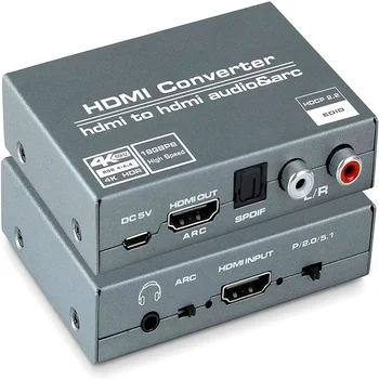 Аудио экстрактор HDMI 2.0 На RCA 4K 60Hz YUV4: 4: 4 HDR Аудио конвертер Адаптер 4K В оптический TOSLINK SPDIF