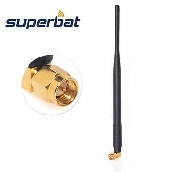 Superbat 433 МГц 2dbi GSM Полиуретановая Антенна Антенна SMA Мужской Прямоугольный Черный Разъем для Радиолюбителей