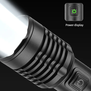 XHP50 светодиодный фонарик Type-C USB перезаряжаемый портативный фонарик мощностью 800ЛМ, 5 режимов IPX4, водонепроницаемое освещение для кемпинга и пеших прогулок. 4