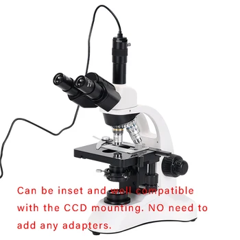 HY-500ML 5-Мегапиксельная Камера Цифрового Микроскопа Встроенный 0.5X Окулярный Адаптер Четкой Четкости Электронный Окуляр для Стереомикроскопа 3