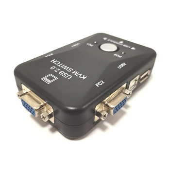 USB-адаптер KVM-переключателя 1920x1440 250 МГц VGA-переключатель, разветвитель 2-в-1-выход