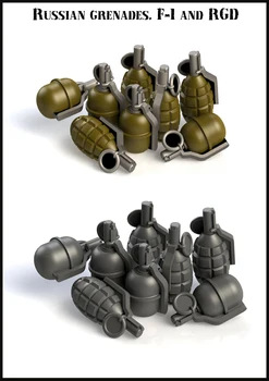 Русские противотанковые гранаты в разобранном виде 1/35, аксессуары, набор фигурной смолы, миниатюрная модель, неокрашенная
