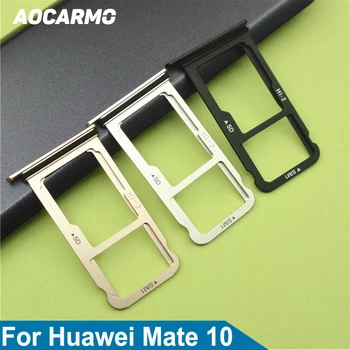 Aocarmo Черный/серебристый/золотой держатель SD microSD Слот для лотка для Nano Sim-карты для HUAWEI Mate 10 Запасная часть 0