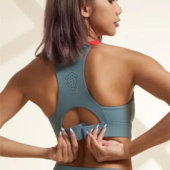Новый женский противоударный спортивный бюстгальтер высокой интенсивности с фиксированной накладкой на грудь, бюстгальтер для йоги в стиле пэчворк с буквами для бега, жилет для фитнеса, плюс размер 0