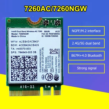 Двухдиапазонный беспроводной-AC 7260 intel 7260HMW intel 7260AC 7260HMW 7260AC half Mini PCI-e bluetooth Беспроводной wifi 867M + 4.0BT
