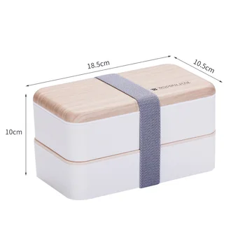 Ланч-бокс Bento Box для школьников, офисных работников, пикника, Двухслойная Японская микроволновая печь, Портативный пластиковый контейнер 5