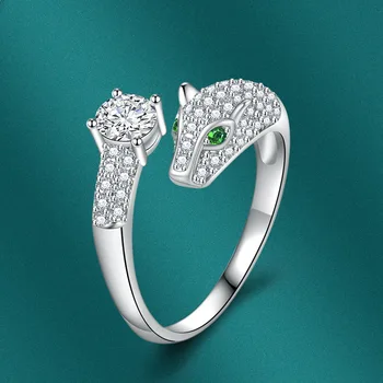 Новое кольцо с головой леопарда, кольцо с микромонтажным кристаллом циркона для мужчин и женщин, модные украшения для вечеринок