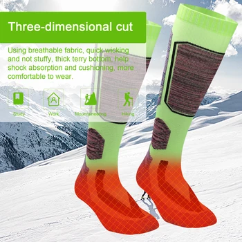 1 пара зимних лыжных носков для мужчин и женщин, носки для холодной погоды, теплые и дышащие для зимних видов спорта, сноубординга, катания на лыжах, пеших прогулок