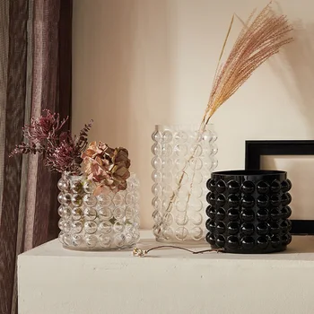 Дизайн стеклянной вазы для домашнего декора Прозрачная ваза 0