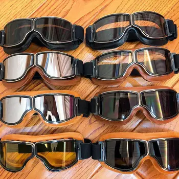 Ретро-шлем, очки, мотоциклетные очки для бездорожья, ретро-очки, велосипедные очки, уличные солнцезащитные очки, Велосипедные очки, Лыжная маска