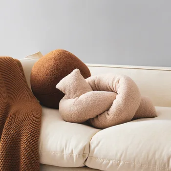 Подушки Геометрической формы Круг, Бархатная Мягкая Прикроватная подушка, диван для гостиной, Индивидуальность, Удобная Подушка для спинки стула