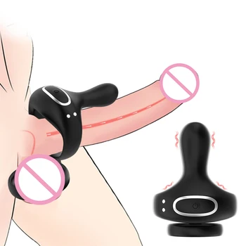 Приложение-вибратор для пениса / Дистанционное управление / Ручной Мужской Массажер простаты, Анальная анальная пробка, кольца для фиксации спермы, секс-игрушки для мужчин 2