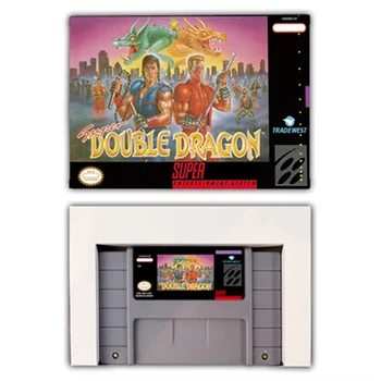 Экшн-игра для Super Double Dragon- игровой картридж с коробкой для 16-разрядной консоли SNES версии NTSC для США