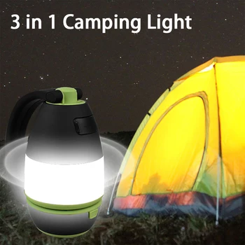 Многофункциональный фонарь для кемпинга, лампа для палатки, светодиодный USB перезаряжаемый фонарь 4 в 1, настольная лампа, Выход блока питания с блоком питания
