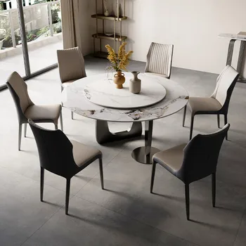 Обеденный стол Rock роскошный встраиваемый поворотный стол высокого класса дизайнерский бесшумный ветер роскошный обеденный стол и стул stone light rock