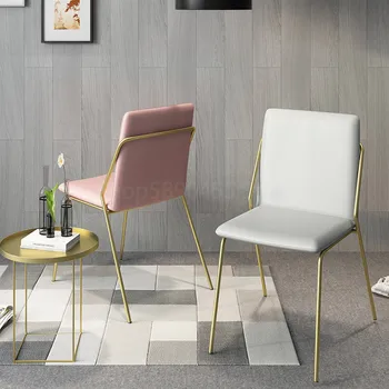 Обеденный стул в скандинавском стиле, Простые домашние стулья для ресторана, кресло для переодевания со спинкой, компьютерное кресло для творческого кабинета, офисное кресло 0