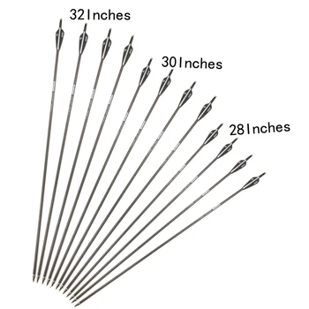 28/30/32 дюйма Наконечник стрелы из смешанного углерода диаметром 7,8 мм диаметром 500 мм для стрельбы из лука с изогнутым /составным луком 0
