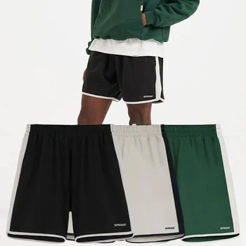 Сувенирные шорты летние с ограниченной строчкой, контрастной вышивкой с мелким логотипом, высококачественные мужские и женские повседневные спортивные шорты