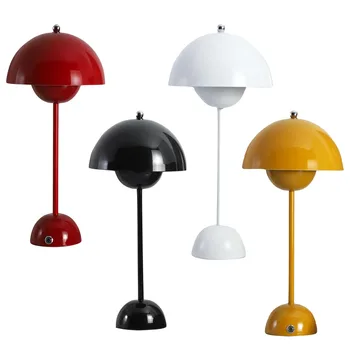 Прикроватная светодиодная настольная лампа в скандинавском стиле для спальни, минималистичная настольная лампа в китайском стиле, датская дизайнерская домашняя декоративная настольная лампа в цветочном горшке