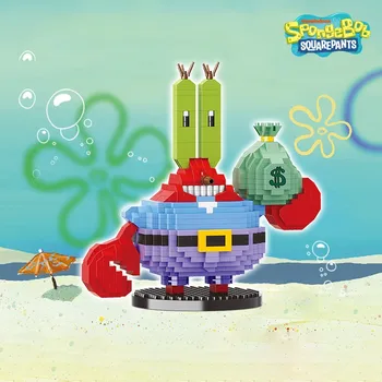 Новый блок микрочастиц SpongeBob SquarePants, блок City Patrick Star, детские игрушки, подарки на день рождения, детские игрушки-орнаменты для взрослых 0