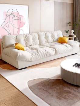 Тканевый диван для гостиной небольшой квартиры простая современная технология ткань cloud light роскошный блок из тофу ins velvet trend
