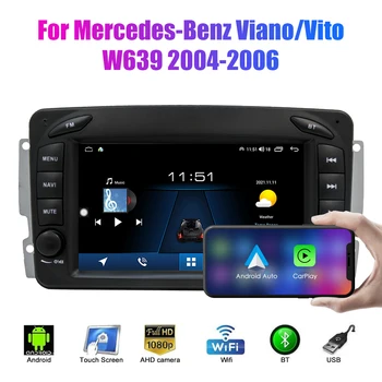 2 Din Android Автомобильный Радиоприемник Для Benz C class W203 2000-2005 Автомобильный Стерео Автомобильный Мультимедийный Видео DVD-Плеер GPS Навигация Carplay