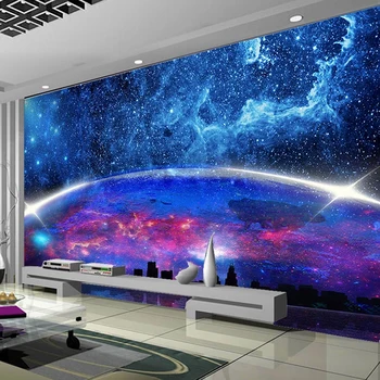 Изготовленное На Заказ Украшение Дома Большая Фреска Обои Красивая Вселенная Звездное Небо Гостиная Спальня Телевизор Фон Фото Обои 3D