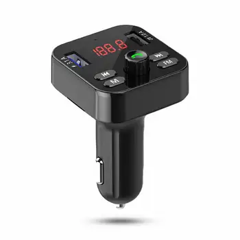 Автомобильный Bluetooth FM-передатчик MP3-Модулятор Плеер Беспроводные Руки Аудиоприемник Двойное USB Быстрое зарядное Устройство Козырьки Автомобильные Аксессуары